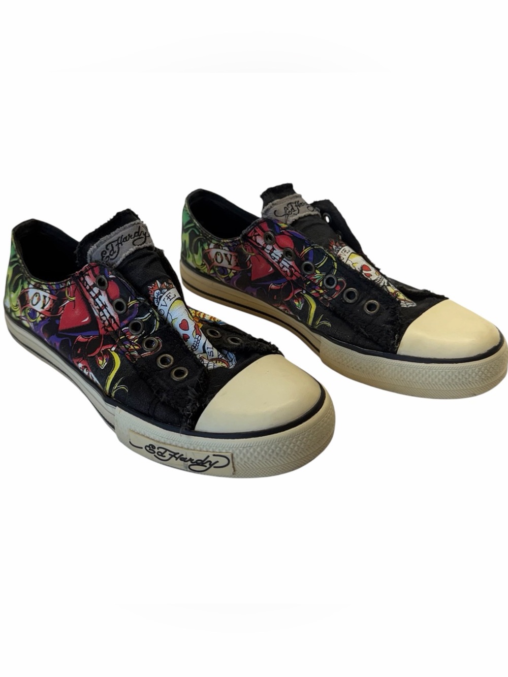 Ed Hardy 00’s Canvas Tattoo Sneakers